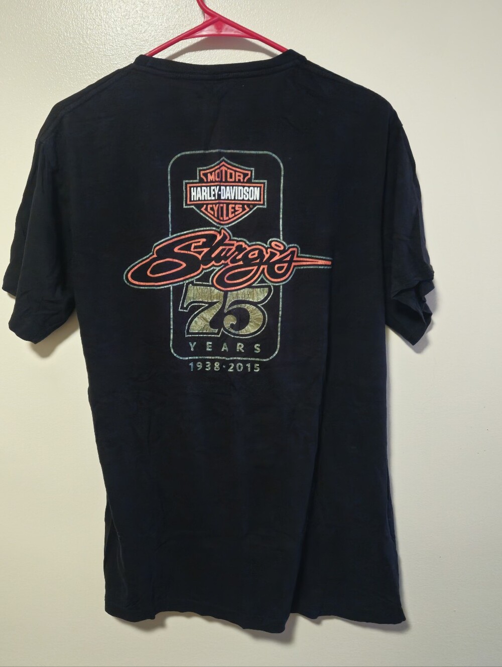 HARLEY DAVIDSON 75TH ANNIVERSARY STURGIS Motorcyle Biker Graphic Tee MEN Large